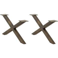 Natural Table Legs vidaXL Coffee Legs X-Shaped 2 pcs Table Leg