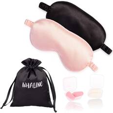 Sleep Masks Whaline 2 Pcs Silk Sleep Eye Cover