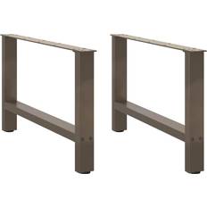 vidaXL Sofabordben Naturstål 2 Stk 70x42-43 Cm Stål Bordben 70cm