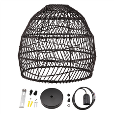 Melitt Rattan Light Vintage Hanging LED Pendant Lamp