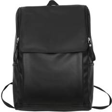 Leather School Bags Kuluosidi Male Large Capacity Bag - Black