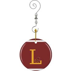 Pink Christmas Tree Ornaments Famgem Ornaments Ceramic with Crystal Hook Christmas Tree Ornament