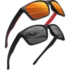 Jim Halo Polarized Sunglasses - Black/Orange