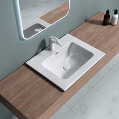 Durovin Luxurious Stone Resin Semi Recessed Bathroom Basin Sink 600 x 480 mm