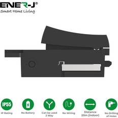 ENER-J Click Scolmore Type 1 Gang Grid Switch Black Body