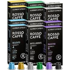 Rosso Caff Coffee Capsules for Nespresso Original Line Machine 120 Gourmet Espresso Pods
