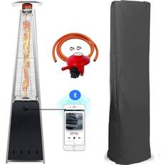 Patio Gas Heater Stainless Steel Pyramid Style