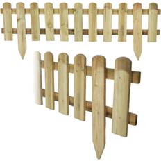 Aamen Wooden Picket Fence Garden Edging Border