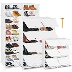 YouseaHome Organizer with Doors 8 Slots Shoe Rack