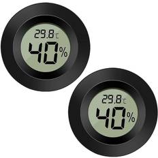 Thermometers & Weather Stations FitVille 2 Pack Hygrometer Thermometer Digital LCD Monitor