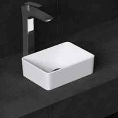 Cloakroom Ceramic Bathroom Basin Rectangular 300 x 215 x 95 mm