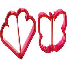 Pink Baking Supplies Premier Housewares Butterfly And Heart Sandwich Cutters Cookie Cutter