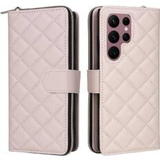 GANGXUN White Wallet Case for Samsung Galaxy S22 Ultra 5G 9 Card Holder