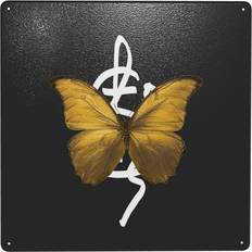 Gold Wall Decor WHIBOS Metal Tin Sign 12x12 in Décor Wall Decor