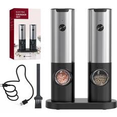 Circle Joy CIRCLE JOY Electric Pepper Grinder Set USB Rechargeable Spice Mill