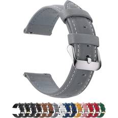 20mm Grey 22mm Watch Straps For Men Women Leather Replacement Bands