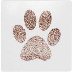 Rose Gold Wall Decorations WHIBOS Sparkling Rose Gold Paw 3431 Metal Tin Sign 12x12 in Décor Wall Decor
