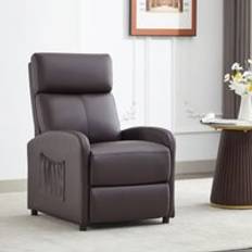 MCC Direct CozyWell Faux Leather Brown Reclining Arm Chair Armchair