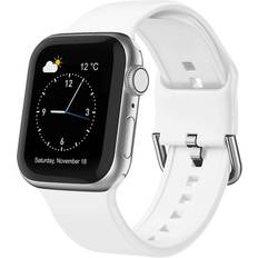 Soft Silicone Sport Wristbands Replacement Strap with Classic Clasp for iWatch Series SE 7 6 5 4 3 2