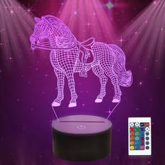 Veeki 3D Illusion Horse Bedside Lamp Night Light