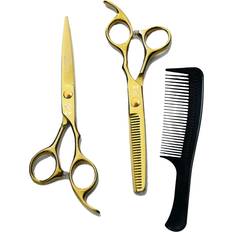 Gold Hair Scissors Glamified Glam Golden Hairdressing Scissors Set 6.5"