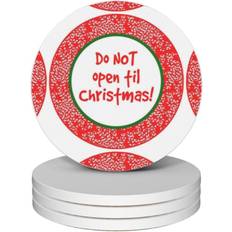 Ceramic Coasters WHIBOS Ceramic Coasters Set of 4 Xmas for Drink Wine Beer Bar Coaster