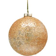 Festive Festive 10cm Copper Sequin Glass Bauble Christmas Tree Ornament