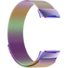 Vaorlo Milanese Wristband Strap For Fitbit Charge 5 6 Stainless Steel Bracelet Watchband