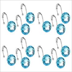 Blue Shower Curtain Hooks Maxpower 12 Pcs Rolling Shower Curtain Hooks