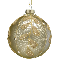Festive Festive 8cm Champagne Gold Glass Bauble Christmas Tree Ornament