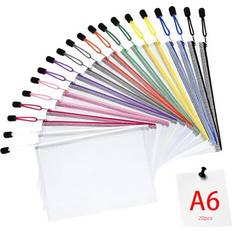 Vicloon Plastic Wallets 20 Pcs A6 Zip Lock Bags