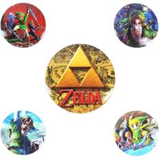 Black Merchandise & Collectibles The Legend Of Zelda Classics Badge Set Pack 5