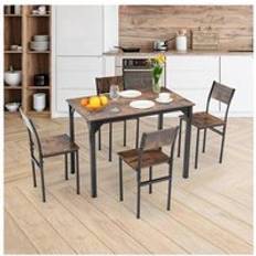 5-Piece Rectangular Table and 4 Chairs Set