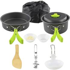 Greenzech Portable Camping Tableware Cooking Set