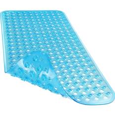 Bathroom Accessories Slips Away Clear Blue 88 x 40 cm Rectangular Non-Slip Bathtub Mat