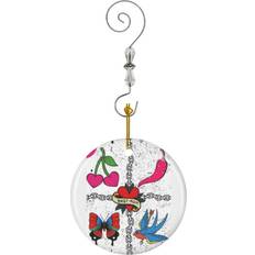 Famgem Ornaments Ceramic with Crystal Hook Christmas Tree Ornament