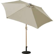 Gardenkraft 2.7m Outdoor Parasols with Wooden Effect Pole