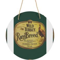 Classic Vintage Wild-Turkey Round Metal Sign 11.5 Print Art Wall Decor