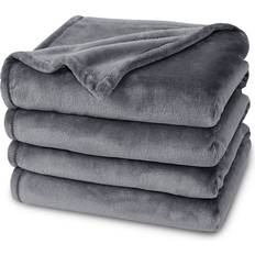 Supreme Fleece Mink Sofa Bed Throw Soft Winter Warm - Blankets Grey