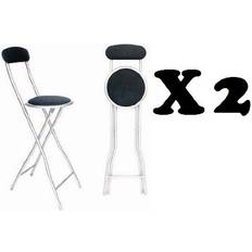 BS Quality Folding Black Bar Chair 92 cm Seating Stool