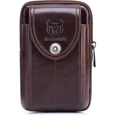 Leather Bum Bags JOYO Men Leather Belt Pouch Waist Bag Fanny Pack - Brown