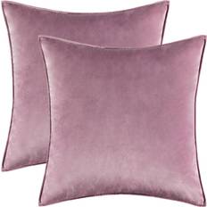 Purple Cushion Covers Ancoree Pack of 2 Solid Color Velvet Throw Pillow Cushion Cover Purple