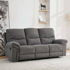 Recliner Sofas More4Homes Fosse 3 Seater Fabric Manual Recliner Sofa
