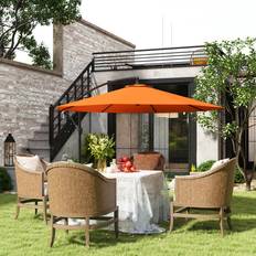 Garden & Outdoor Environment OutSunny Cantilever Parasol Banana Umbrella with Crank and Tilt 3 m
