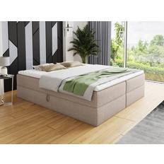 Silape Boxspringbett Base mit 2 Bettkästen 180 x 200 cm Beige Betten-Sets