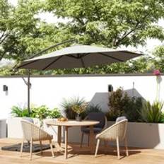 OutSunny Banana Parasol Cantilever Umbrella Garden with Base Weights 3 m