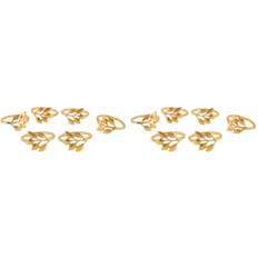 Gold Napkin Rings Maxpower 12 Pcs Hotel Holder Fall Leaves Napkin Ring
