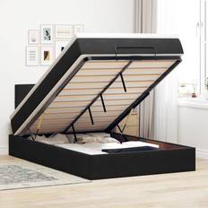 Bed Packages vidaXL Ottoman Bed with Mattress and LEDs Black 120x200 cm Velvet
