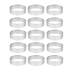 Stainless Steel Pastry Rings Kopinma 15 Pack Stainless Steel Tart Pastry Ring