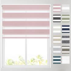 Curtains & Accessories Barnes Blinds And Interiors Blush Pink Day Night Roller Blind 61cm